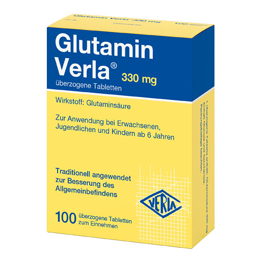 GLUTAMIN VERLA &uuml;berzogene Tabletten