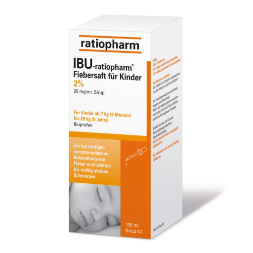 IBU-RATIOPHARM Fiebersaft f&uuml;r Kinder 20 mg/ml