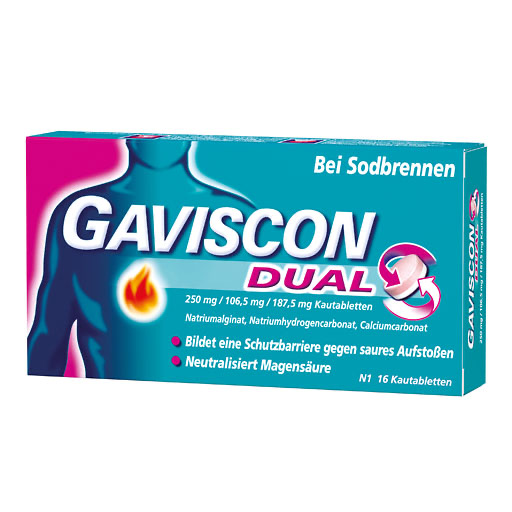 GAVISCON Dual 250mg/106,5mg/187,5mg Kautabletten