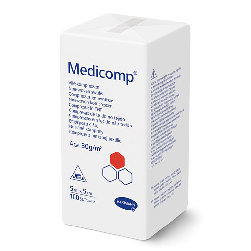 MEDICOMP Vlieskomp.unsteril 5x5 cm 4fach