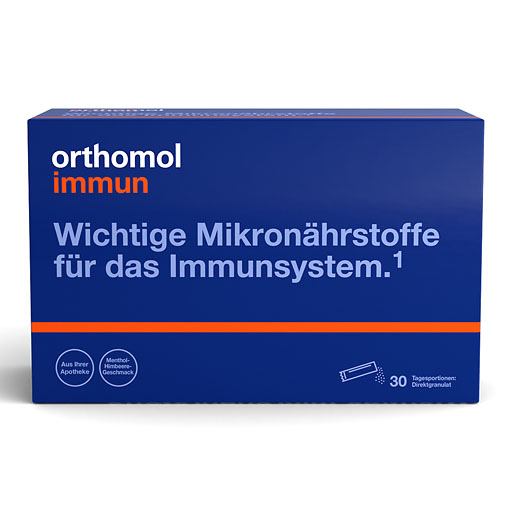 ORTHOMOL Immun Direktgranulat Himbeer/Menthol
