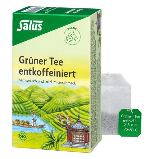 GR&Uuml;NER TEE entkoffeiniert Bio Salus Filterbeutel