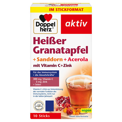 DOPPELHERZ hei&szlig;er Granatapfel+Sanddorn+Acerola