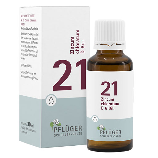BIOCHEMIE Pfl&uuml;ger 21 Zincum chloratum D 6 Tropfen