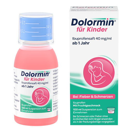 DOLORMIN f&uuml;r Kinder Ibuprofensaft 40 mg/ml Susp.
