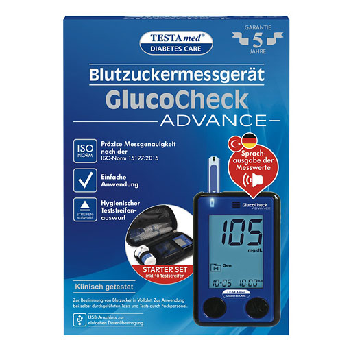 TESTAMED GlucoCheck Advance Star.-Kit mg/dl mmol/l