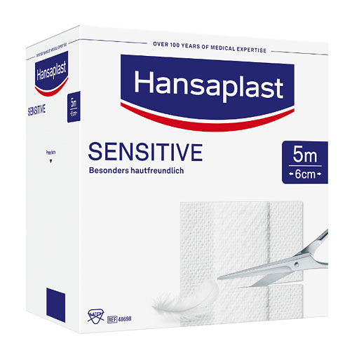 HANSAPLAST Sensitive Pflaster 6 cmx5 m Rolle