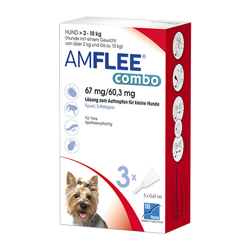 AMFLEE combo 67/60,3mg Lsg.z.Auftr.f.Hunde 2-10kg