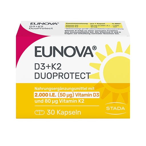 EUNOVA DuoProtect D3+K2 2000 I.E./80 &mu;g Kapseln