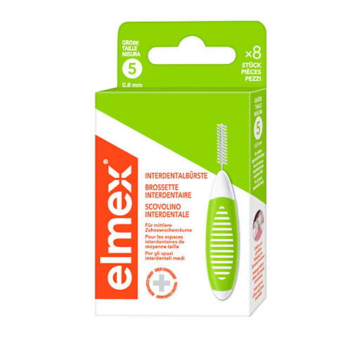 ELMEX Interdentalb&uuml;rsten ISO Gr.5 0,8 mm gr&uuml;n