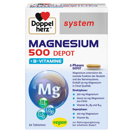 DOPPELHERZ Magnesium 500 Depot system Tabletten
