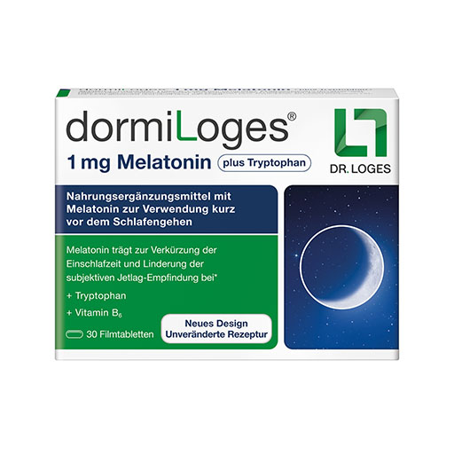 DORMILOGES 1 mg Melatonin plus Tryptophan Filmtab.