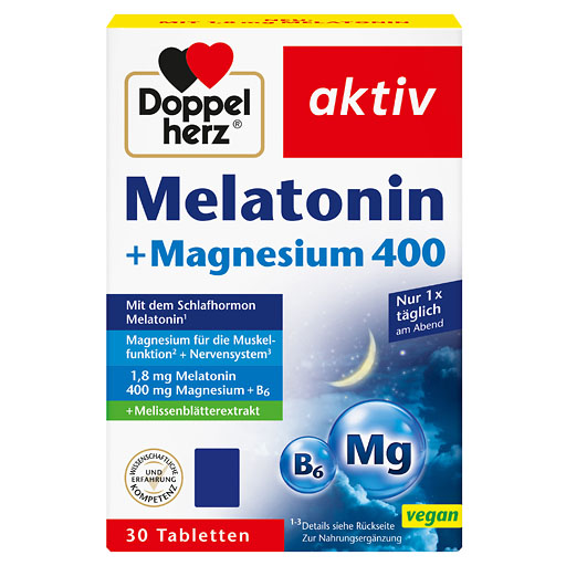 DOPPELHERZ Melatonin+Magnesium 400 Tabletten