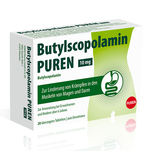 BUTYLSCOPOLAMIN PUREN 10 mg &uuml;berzogene Tab.