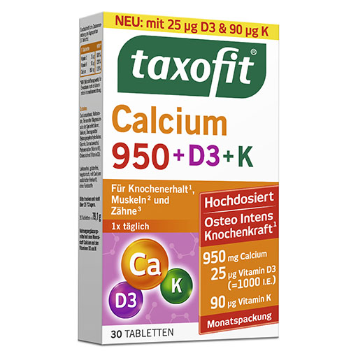 TAXOFIT Calcium 950+D3+K Tabletten