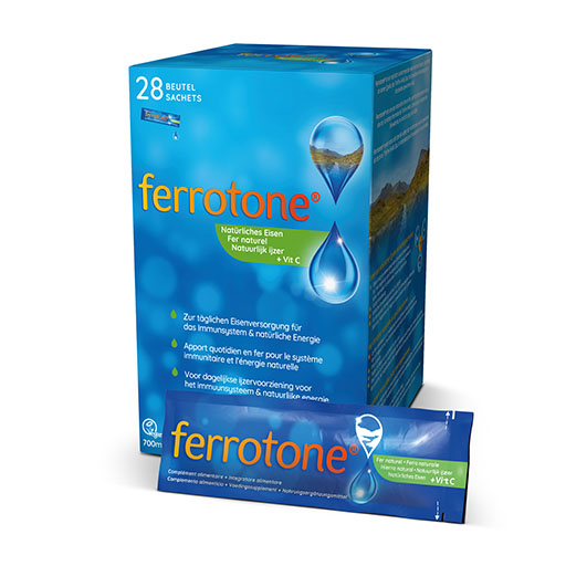 FERROTONE nat&uuml;rliches Eisen plus Vitam.C Apfel Btl