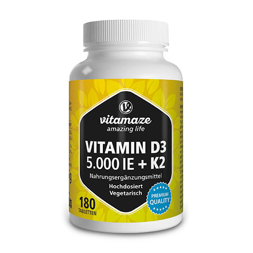 VITAMIN D3 K2 5000 I.E./100 &mu;g hochdosiert Tabl.