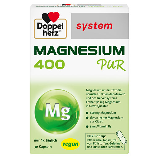 DOPPELHERZ Magnesium 400 Pur system Kapseln