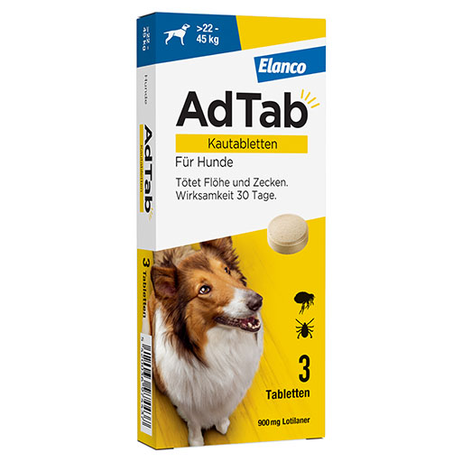 ADTAB 900 mg Kautabletten f&uuml;r Hunde >22-45 kg