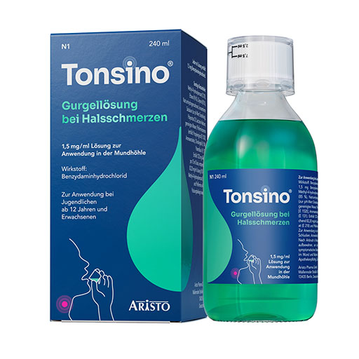 TONSINO Gurgell&ouml;sung bei Halsschmerzen 1,5mg/ml Lsg.z.Anw.i.d.Mundh