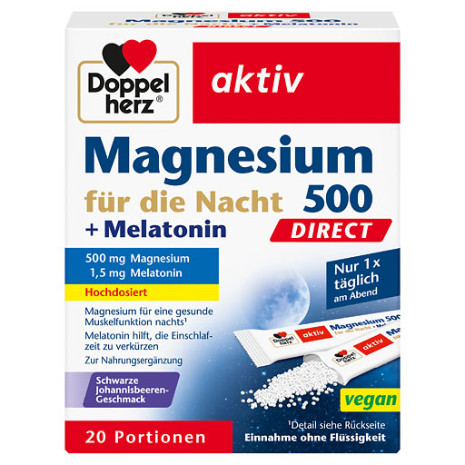 DOPPELHERZ Mag.500 f&uuml;r die Nacht+Melatonin DIRECT
