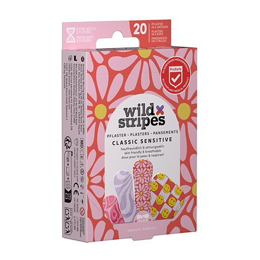 WILD STRIPES Pflaster Classic sensitiv Pastel Fun