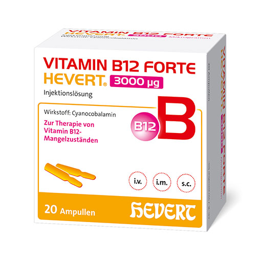VITAMIN B12 FORTE Hevert 3000 &mu;g Inj.-Lsg.Amp.