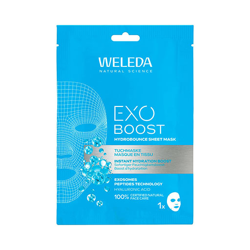 WELEDA Exo Boost Hydrobounce Tuchmaske Feuchtigk.